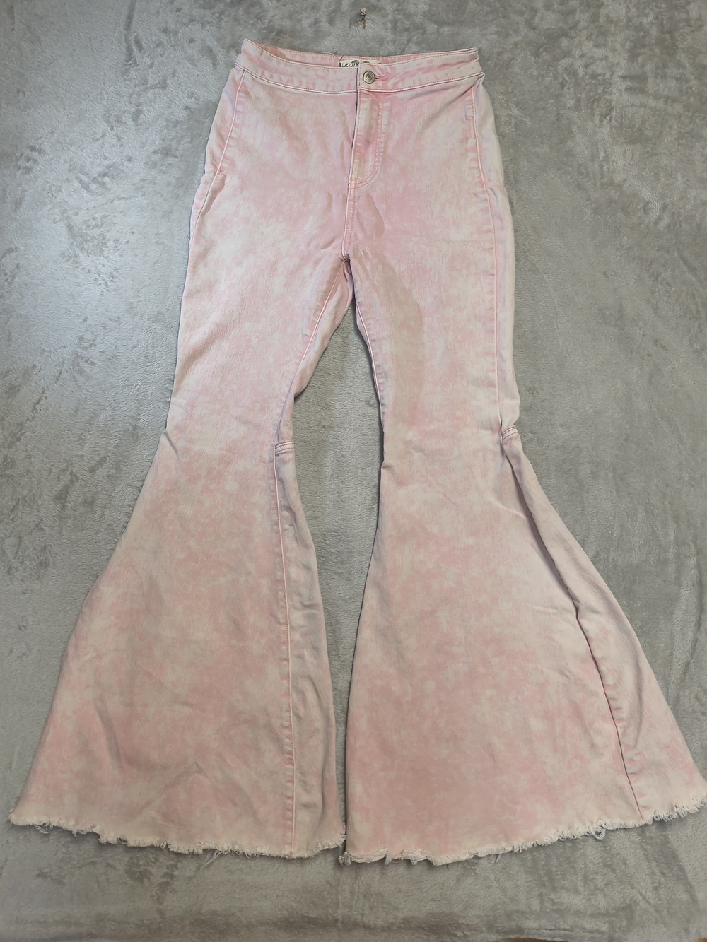 We The Free Pink Flared Wide-Leg Jeans